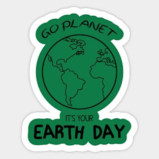 Earth day 2022 - Make every Day Earth Day - Go Planet It's Your Earth Day - Earth Day Is My Birthday - Earth Day Boho Rainbow Design Sticker